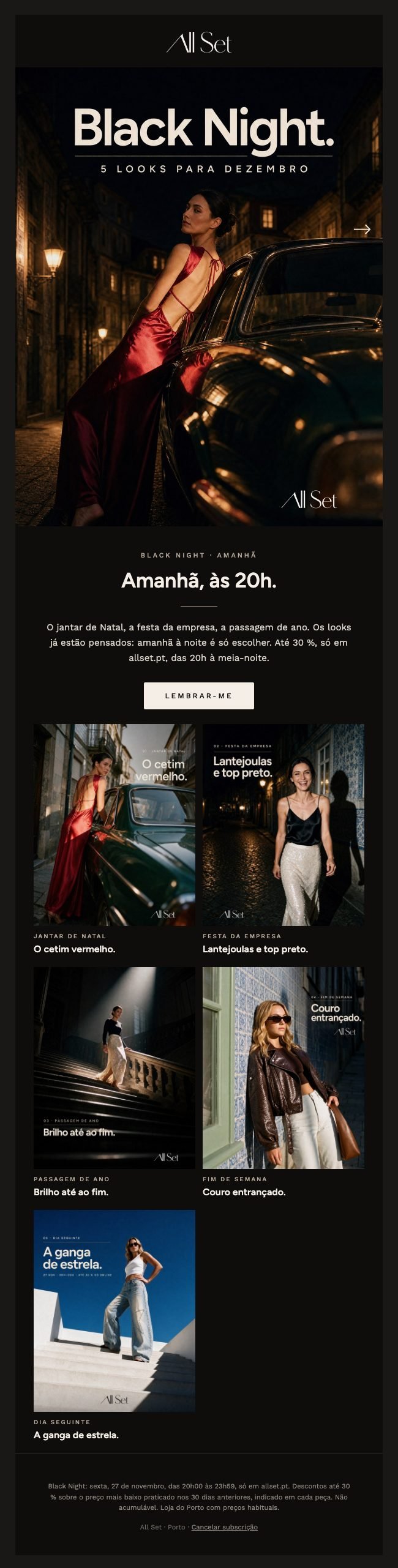Email véspera